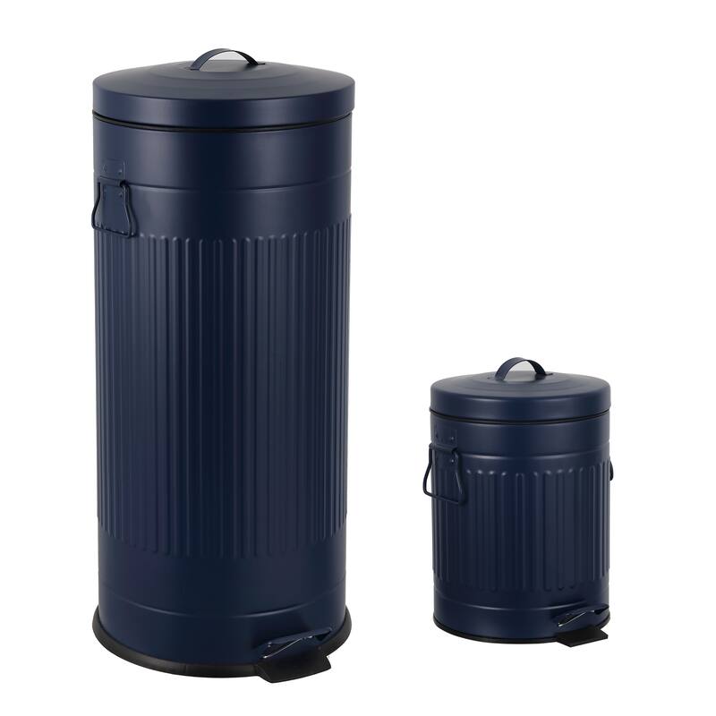 happimess, 8-Gallon Step Trash Can with Soft-Close Lid with Mini Trash Can