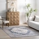 preview thumbnail 9 of 16, Nuloom Noemie SplashGuard Vintage Medallion Machine Washable Area Rug 2' x 3' - Navy - Rectangle