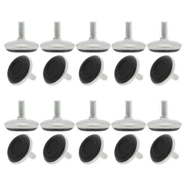 M6 x 15 x 30mm Leveling Feet Adjustable Leveler Floor Protector Cover for Furniture Machine Chair Leg 20pcs