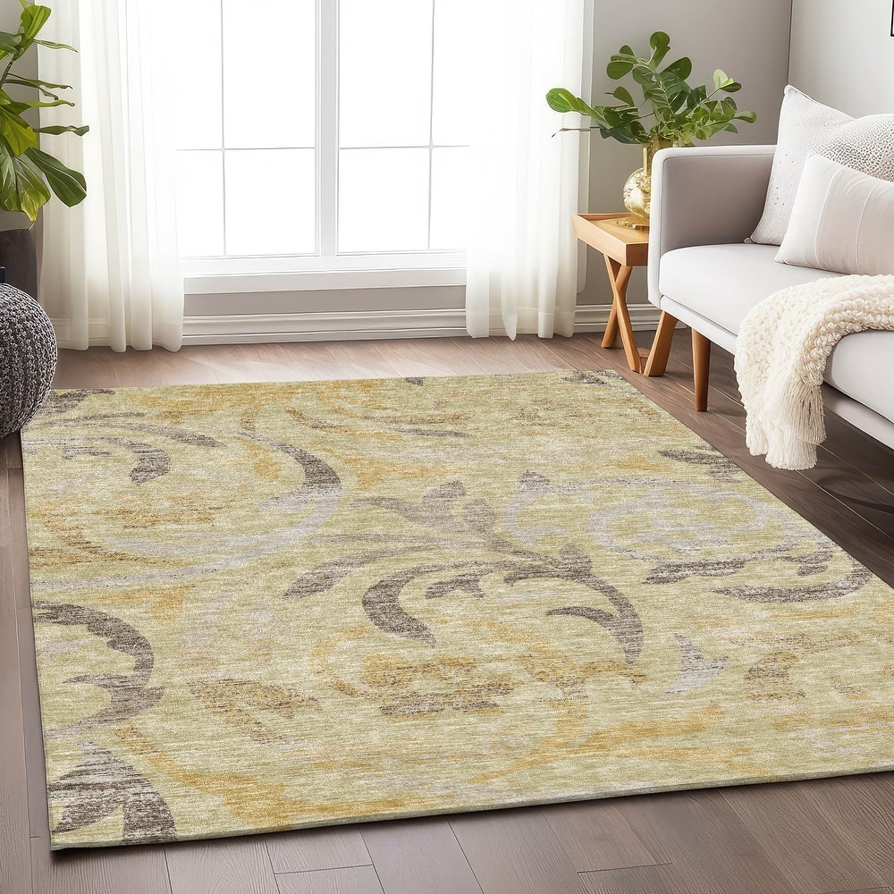 Premium Washable Super Soft Contempory Scroll Mayfield Rug