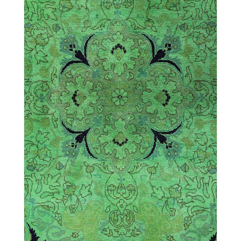 Contemporary Overdyed Wool Hand Knotted Area Rug - 6' 1" x 13' 6"