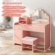 preview thumbnail 3 of 8, Gymax Kids Vanity Set Princess Pretend Play Makeup Desk w/ Cute