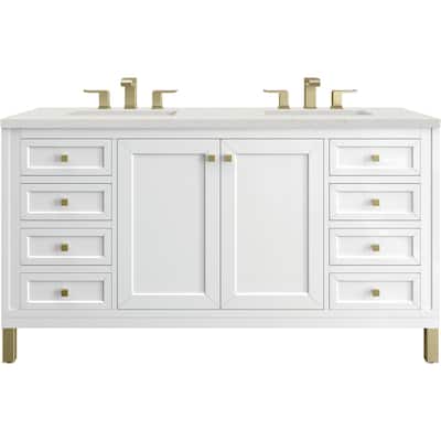 James Martin Vanities 503-V60D-3LDL Chicago 60" Free Standing Double