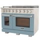 preview thumbnail 63 of 63, Professional 48 in. 6.7 cu. ft. Double Oven Natural Gas Range with 25K Power Burner, Convection Oven in Stainless Steel