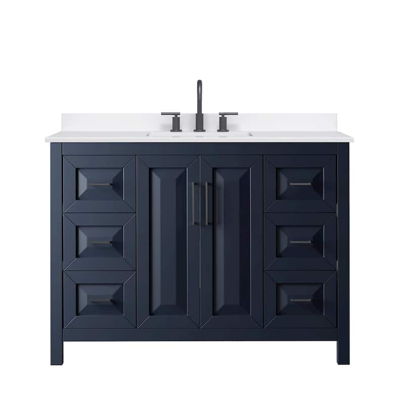 Daria 48-inch Single Vanity, 3 Hole Quartz Top