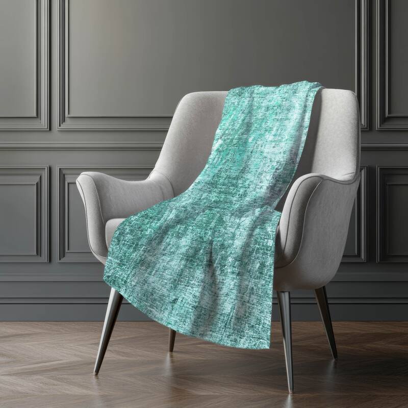 Premium Machine Washable Modern Abstract Sherpa Throw Blanket