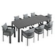 preview thumbnail 19 of 17, Tahoe 9-Piece Outdoor Patio Aluminum Dining Set With Extendable Table by Modway