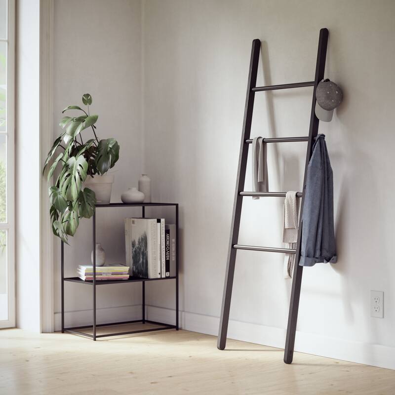 Umbra 1017445 Leana 1-9/16" Wide Poplar and Steel Towel Rack
