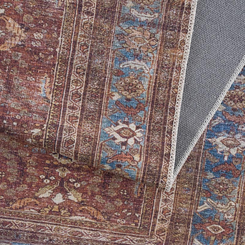 Hauteloom Georgia Machine Washable Persian Oriental Traditional Area Rug