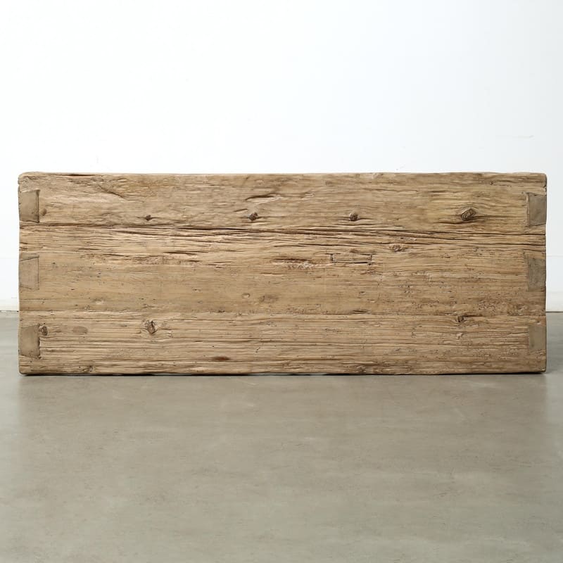 Approx.60 Inches Rustic Vintage Waterfall Coffee Table Weathered Natural - 54 x 84