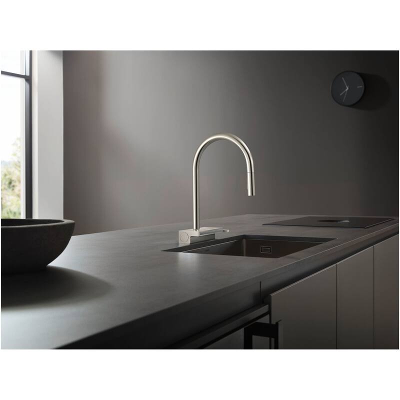 Hansgrohe Aquno Select 1.75 GPM Single Hole 3-Spray Pull Down Kitchen