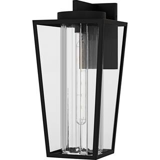 Matte Black  Outdoor Wall Lantern from the Jett Collection