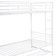 preview thumbnail 12 of 12, Luxury Twin over Twin Metal Bunk Bed with Shelf and Guardrails, Save Space or Separate into 2 Beds, Maximized Space, White