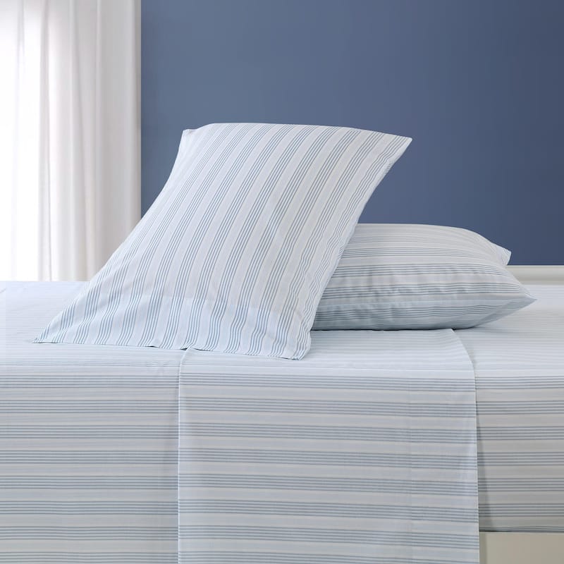 Nautica Cotton Percale Deep Pocket Bed Sheet Sets