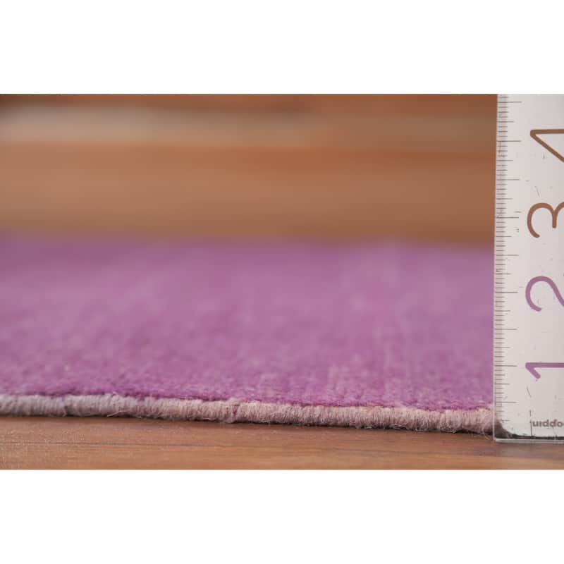 Purple Contemporary Gabbeh Oriental Foyer Rug Handmade Wool Carpet - 1'11"x 3'0"