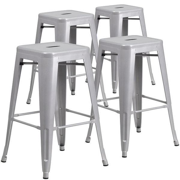 Shop Belleze Set of 4 Modern Industrial Bar Stools 30 ...