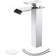 preview thumbnail 14 of 30, Vessel Sink Faucet Matte Black and Gold Single Hole Bathroom Faucet Chrome