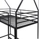 preview thumbnail 13 of 26, Industrial Playhouse Design Twin over Twin Metal Bunk Bed with Convertible Ladder and Slide,Solid Metal Frame