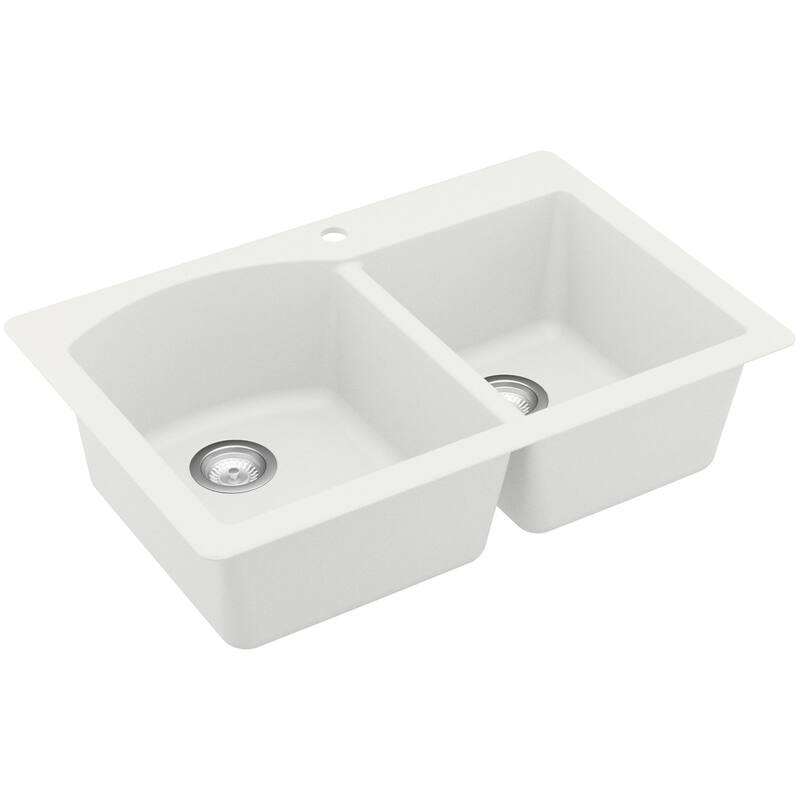 Karran USA QT-610 Quartz QT 33" Drop In Double Basin Quartz Composite