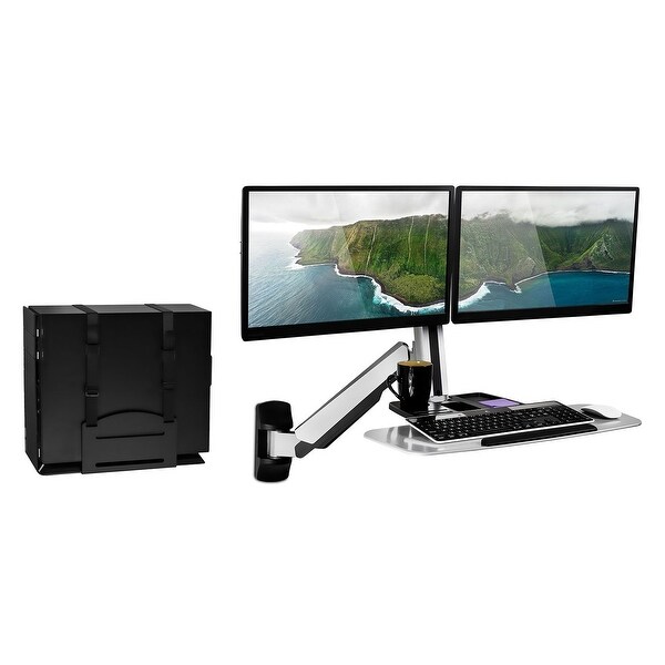 Mount desktop store on wall