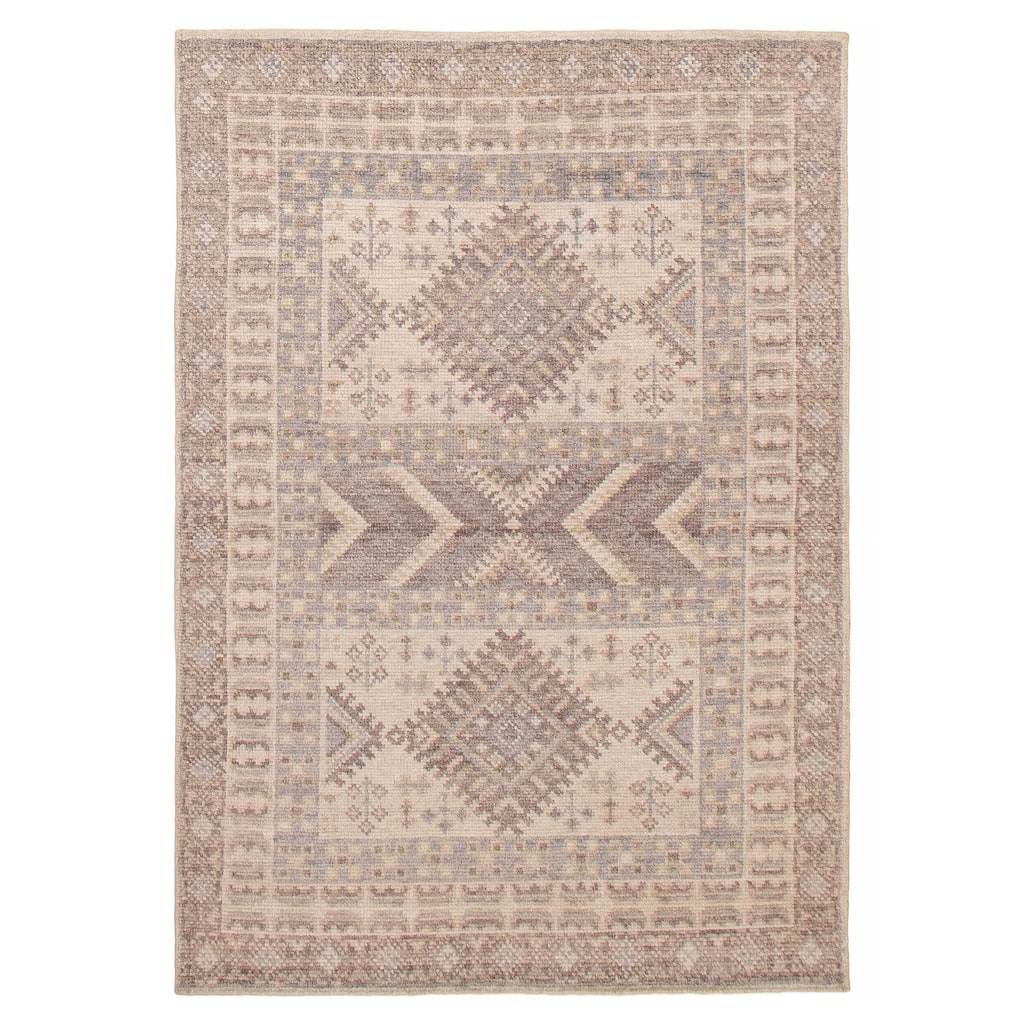 ECARPETGALLERY Hand-knotted Jules Serapi Ivory Silk Rug - 5'3 x 7'7