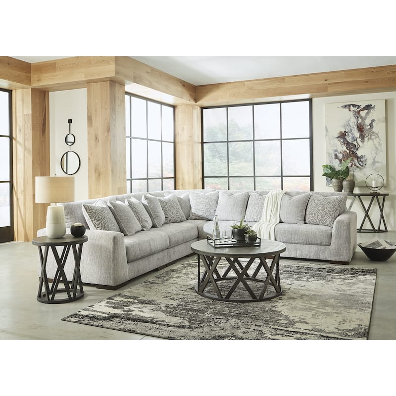 Signature Design by Ashley Regent Park Pewter 5-Piece Sectional - 132"W x 132"D x 39"H