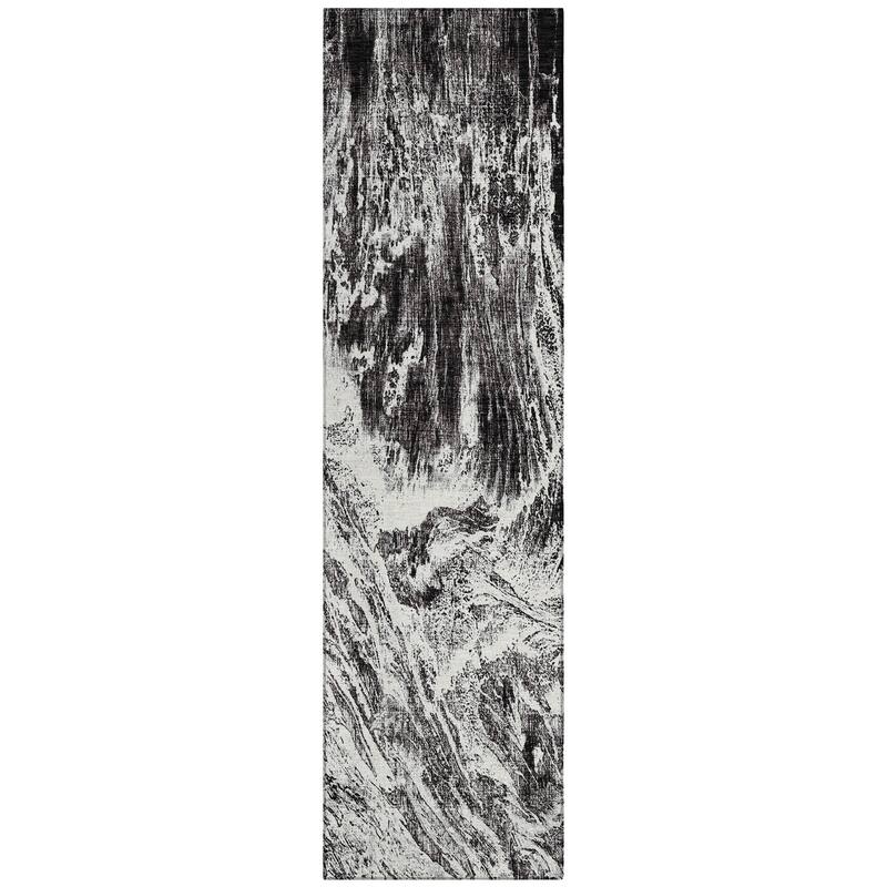 Machine Washable Indoor/ Outdoor Modern Abstract Chantille Rug