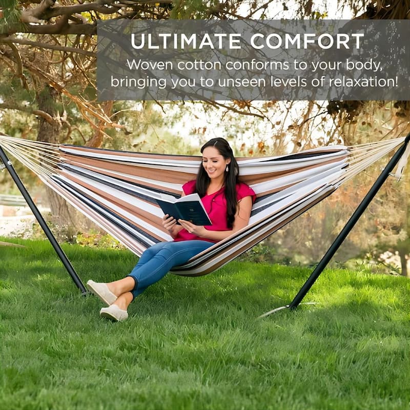 2-person Hammock with Stand for Outdoor