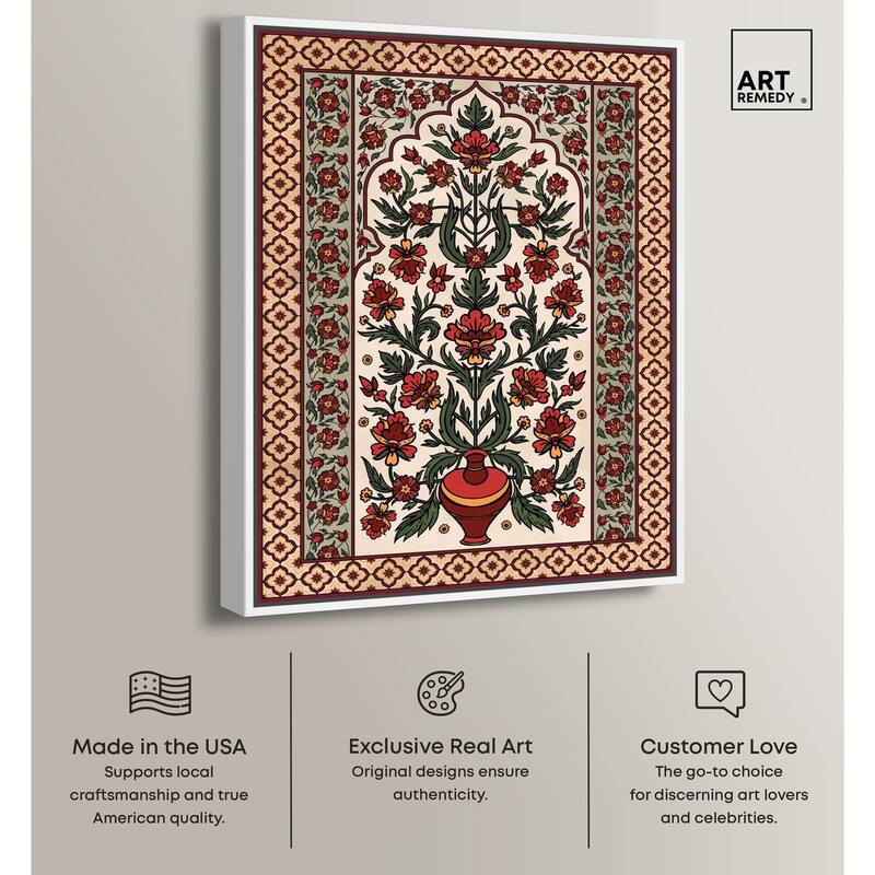 Royal Floral Mat Canvas by Art Remedy