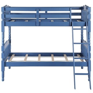 Classic Rectangular Design Twin over Twin Bunk Bed