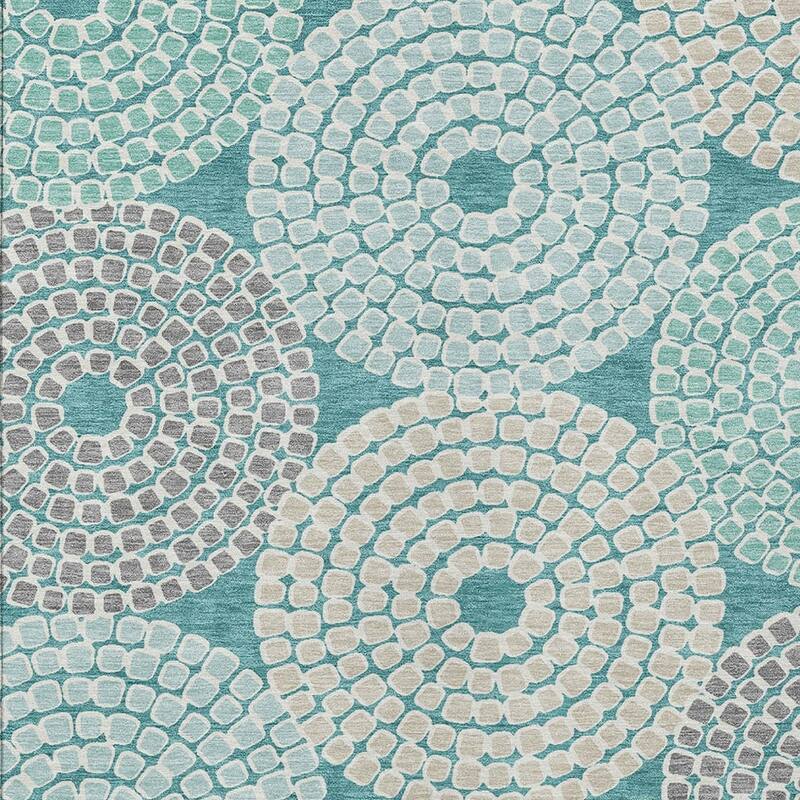 HomeRoots Geometric Transitional Rectangle Outdoor Rug