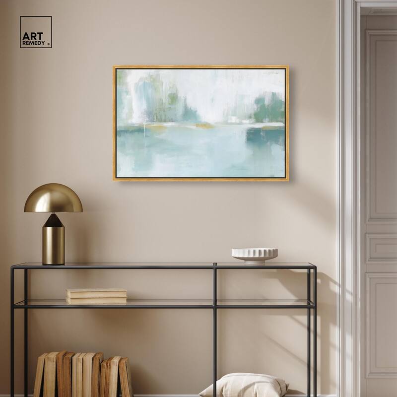 Mirrored Aqua Dream I Canvas by Art Remedy