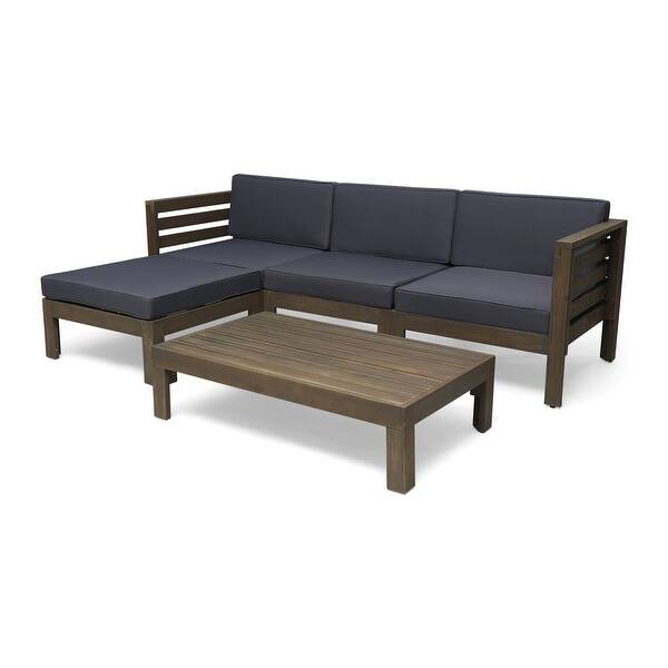 Cambridge Outdoor Wood 5 Piece Sofa Set By Christopher Knight Home On Sale Overstock 26474500