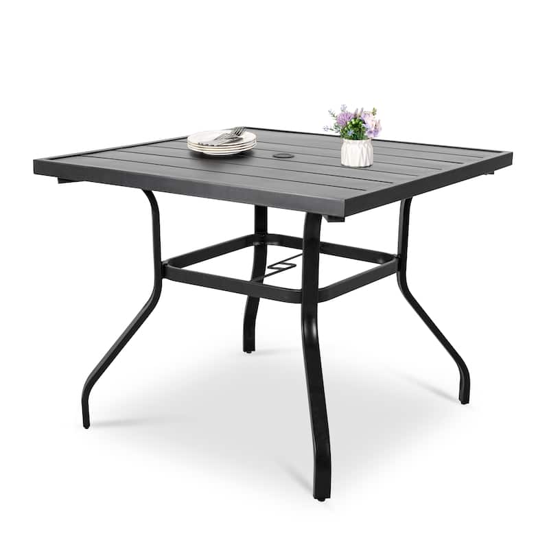 Outdoor Iron Dining Set of 5, Powder Coating