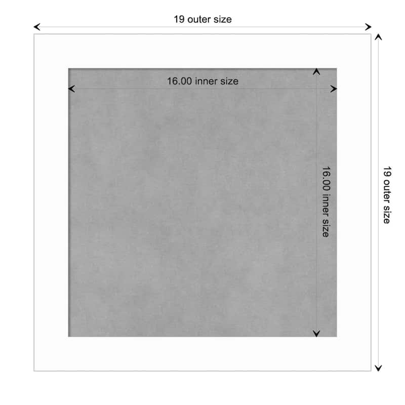 Amanti Art Basic White Narrow Framed Magnetic Board - Board Size 16x16