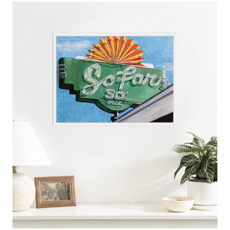 Kate and Laurel So Far by Krista V. Allenstein Framed Canvas Wall Art Print