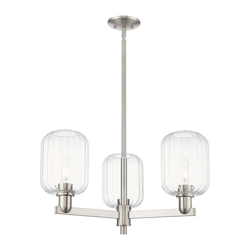 Innovations Lighting Downtown Urban - Preston - 3 Light 18" Jar Shade Stem Hung Chandelier