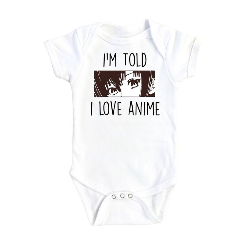 Anime Love - Baby Boy Girl Clothes Infant Bodysuit Funny Cute Newborn - White - 6-9M