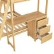preview thumbnail 8 of 14, Twin over Full Bunk Bed with Built-in Desk and Drawers, Natural