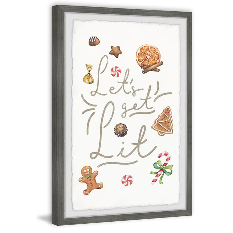 'Get Lit' Framed Painting Print