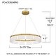 preview thumbnail 8 of 6, Alice Integrated LED Brushed Gold Pendant Light