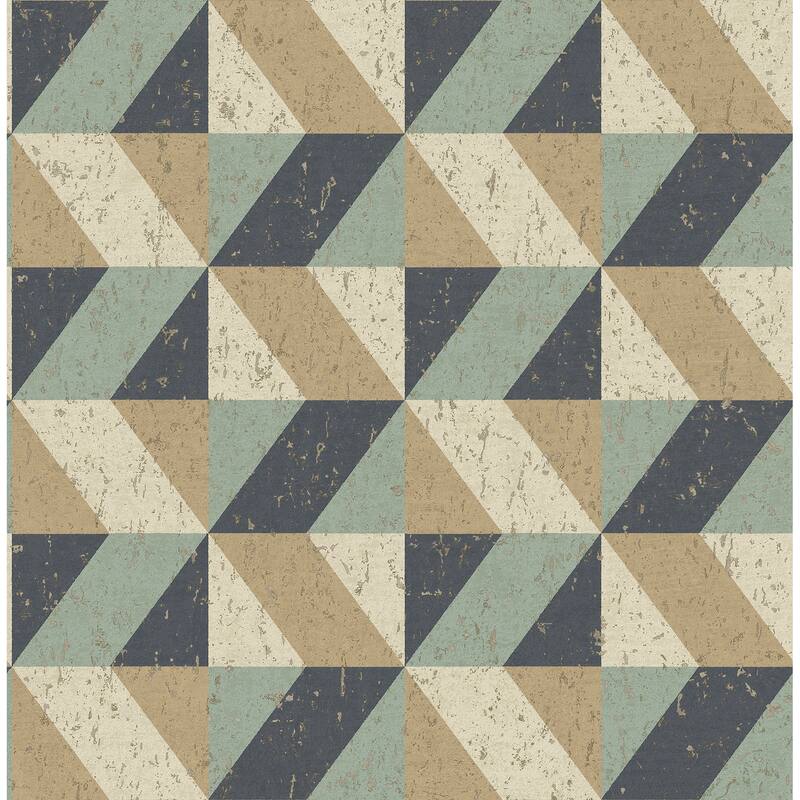 A-Street Prints Cerium Multicolor Concrete Geometric Wallpaper