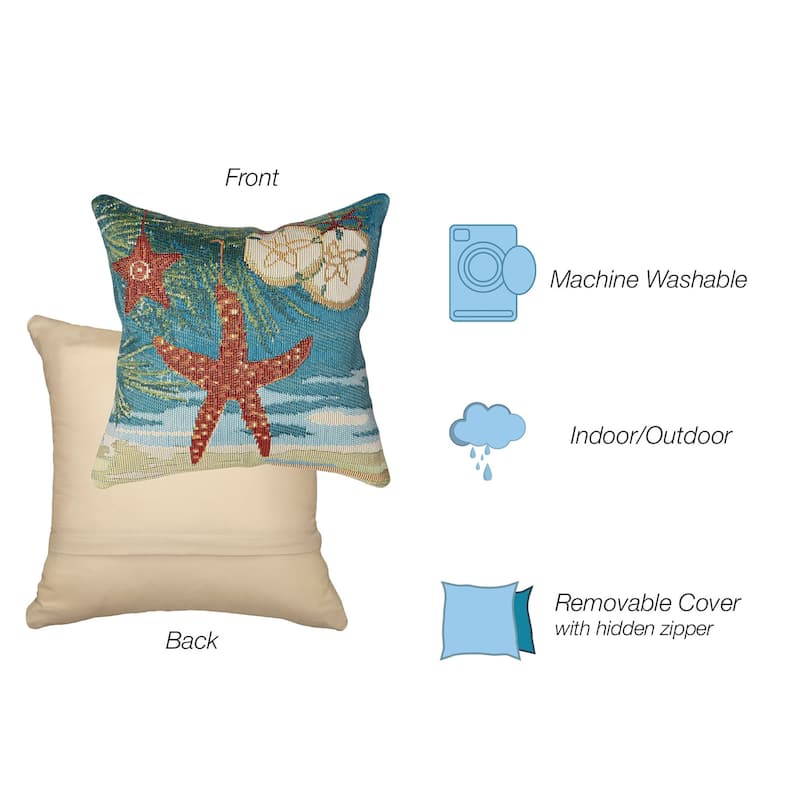 Liora Manne Marina Coastal Ornaments Indoor/Outdoor Pillow