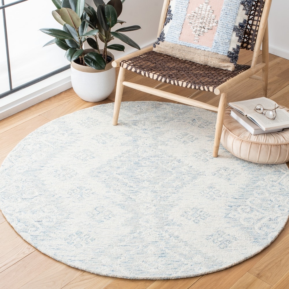 SAFAVIEH Handmade Micro-Loop Stella Modern Wool Rug - 5'