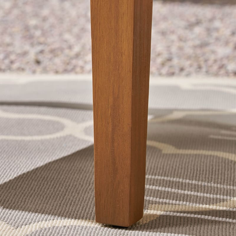 Hampton Outdoor Wood and Wicker Sofa by Christopher Knight Home