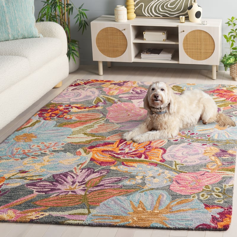 SAFAVIEH Handmade Jardin Ellisiv Floral Wool Rug