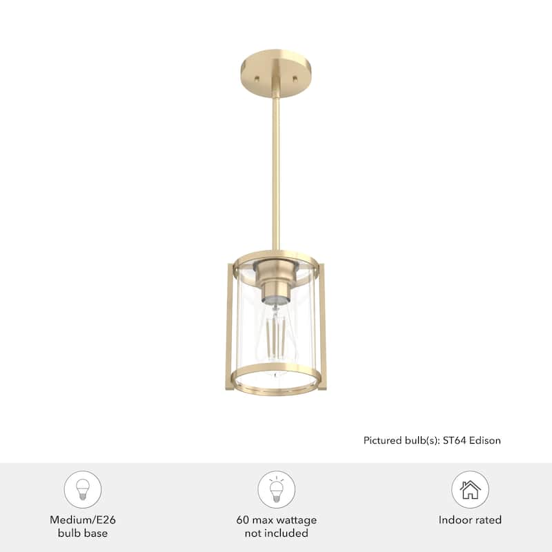 Hunter Astwood 1 Light Mini Pendant, Kitchen Island, Dining Room Table - Transitional, Art-Deco, Contemporary, Caged