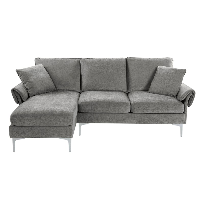 Harkon Contemporary Chenille Padded Sectional by Furniture of America