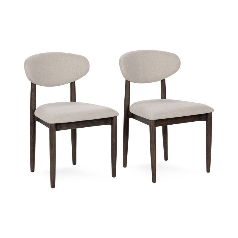 Classic Home Tiber Set of 2 Oak Wood Dining Chairs