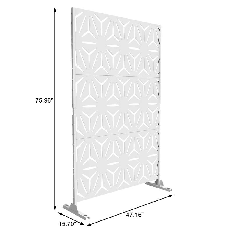 Outdoor Free Standing Metal Privacy Screen